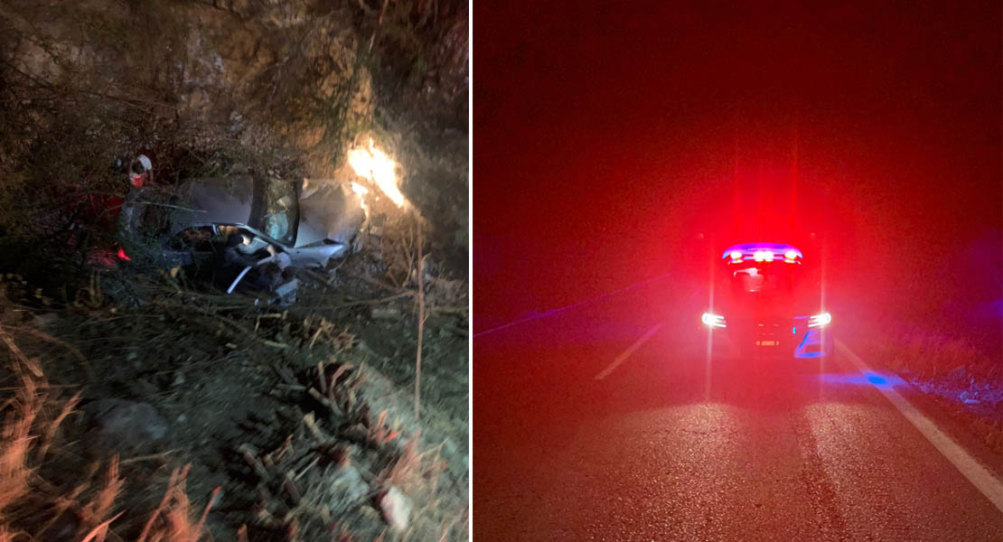 Guardia Estatal socorre a lesionados por derrape de automóvil