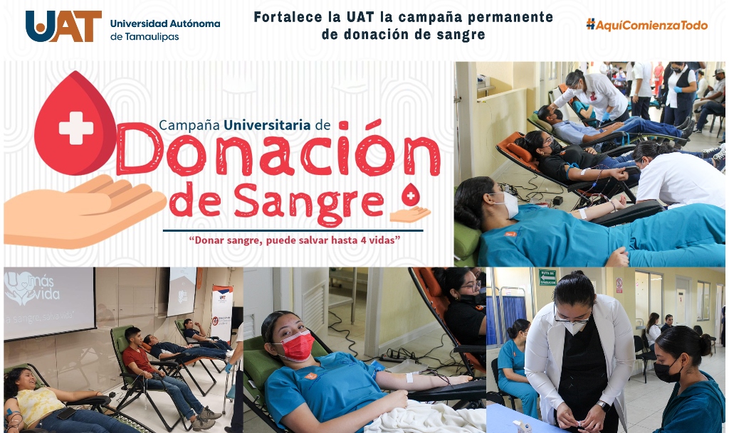 Promueve la UAT campaña permanente de donación de sangre