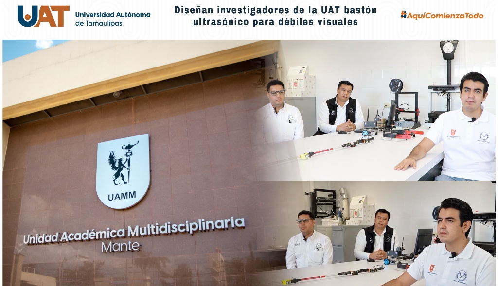 Diseñan investigadores de la UAT bastón ultrasónico para débiles visuales