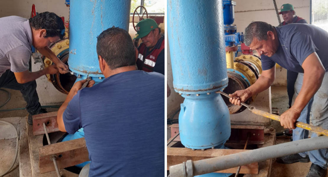 Se beneficia sector oriente con instalación de bomba en planta potabilizadora Pastor Lozano