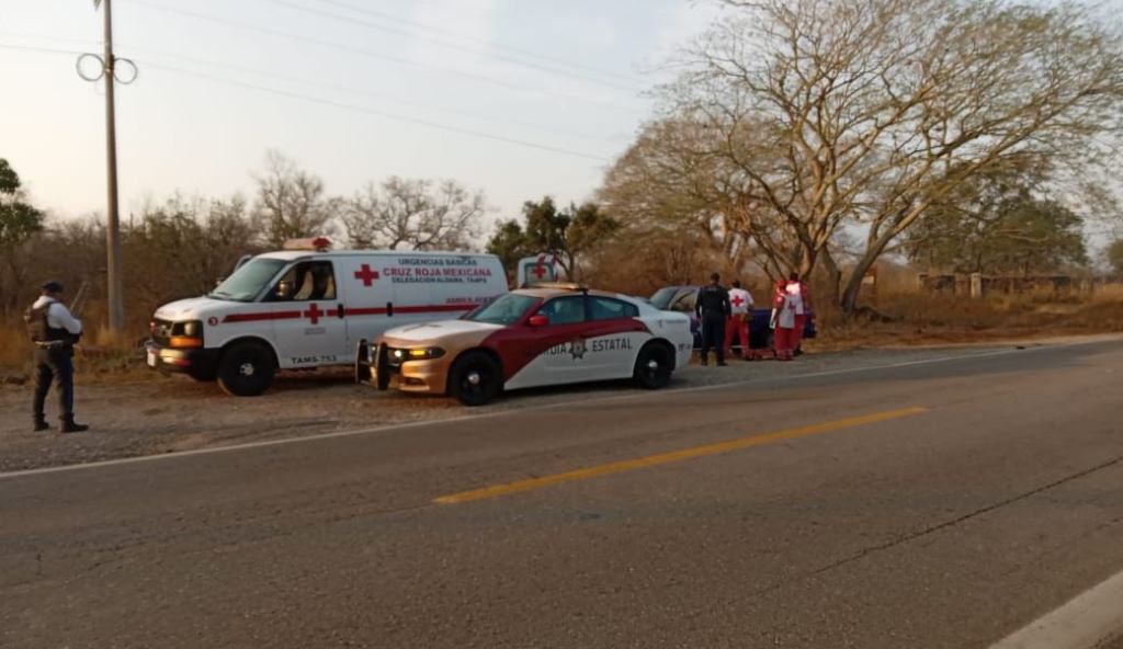 Guardia Estatal auxilia a conductor lesionado tras chocar contra ganado