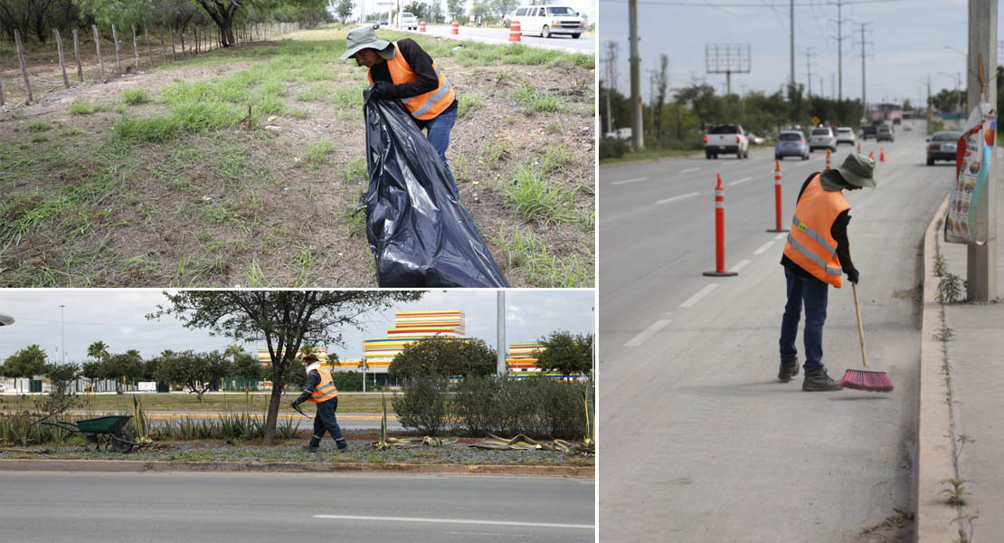Limpian avenidas cuadrillas del Gobierno de Reynosa