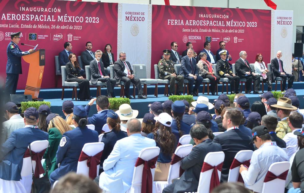 Asiste Ninfa Cantú a inauguración de FAMEX 2023 con gabinete del presidente AMLO