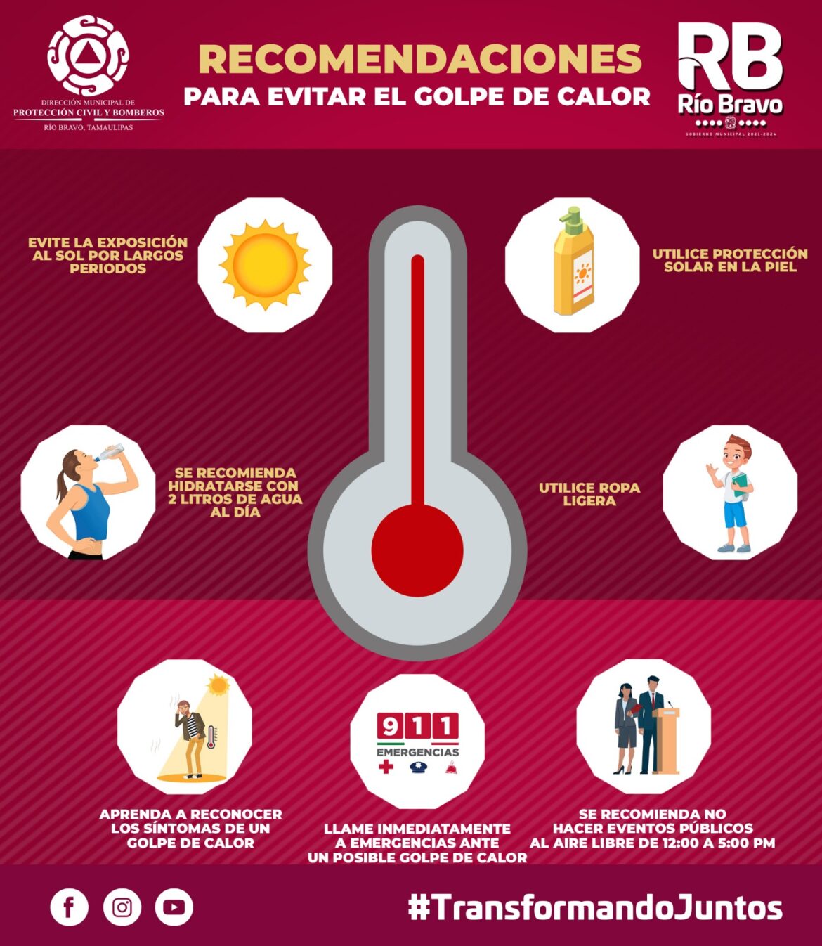 REALIZAN PROTECCIÓN CIVIL DEL ESTADO Y SSA RECOMENDACIONES PARA EVITAR GOLPE DE CALOR
