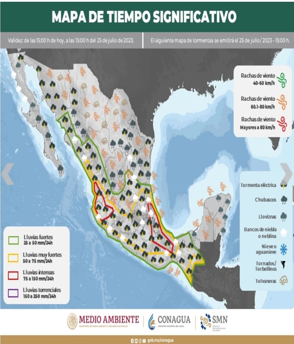 Anuncia PCyB de Reynosa probabilidad de lluvias aisladas