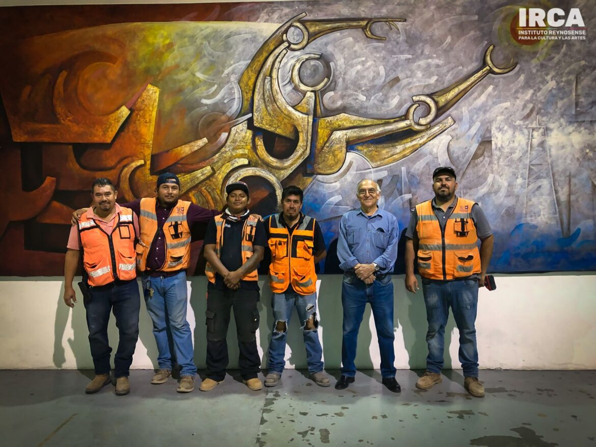 Trasladó Municipio el mural «Reynosa Viva» al Auditorio Municipal