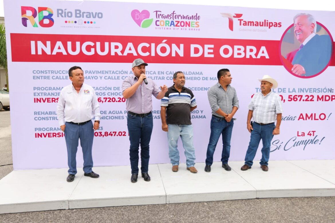 En Río Bravo se están haciendo obras de calidad: Alcalde Lalo Yáñez.