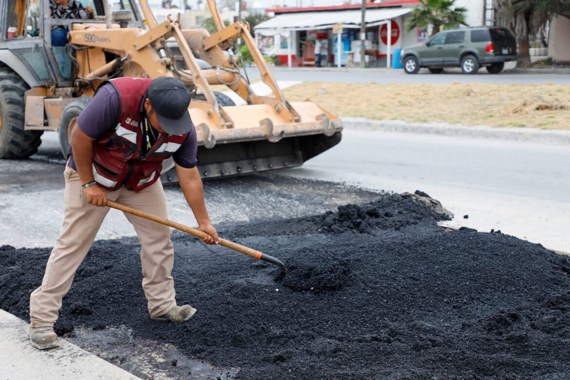 Programa de bacheo del Gobierno Municipal mejora vialidades en Reynosa