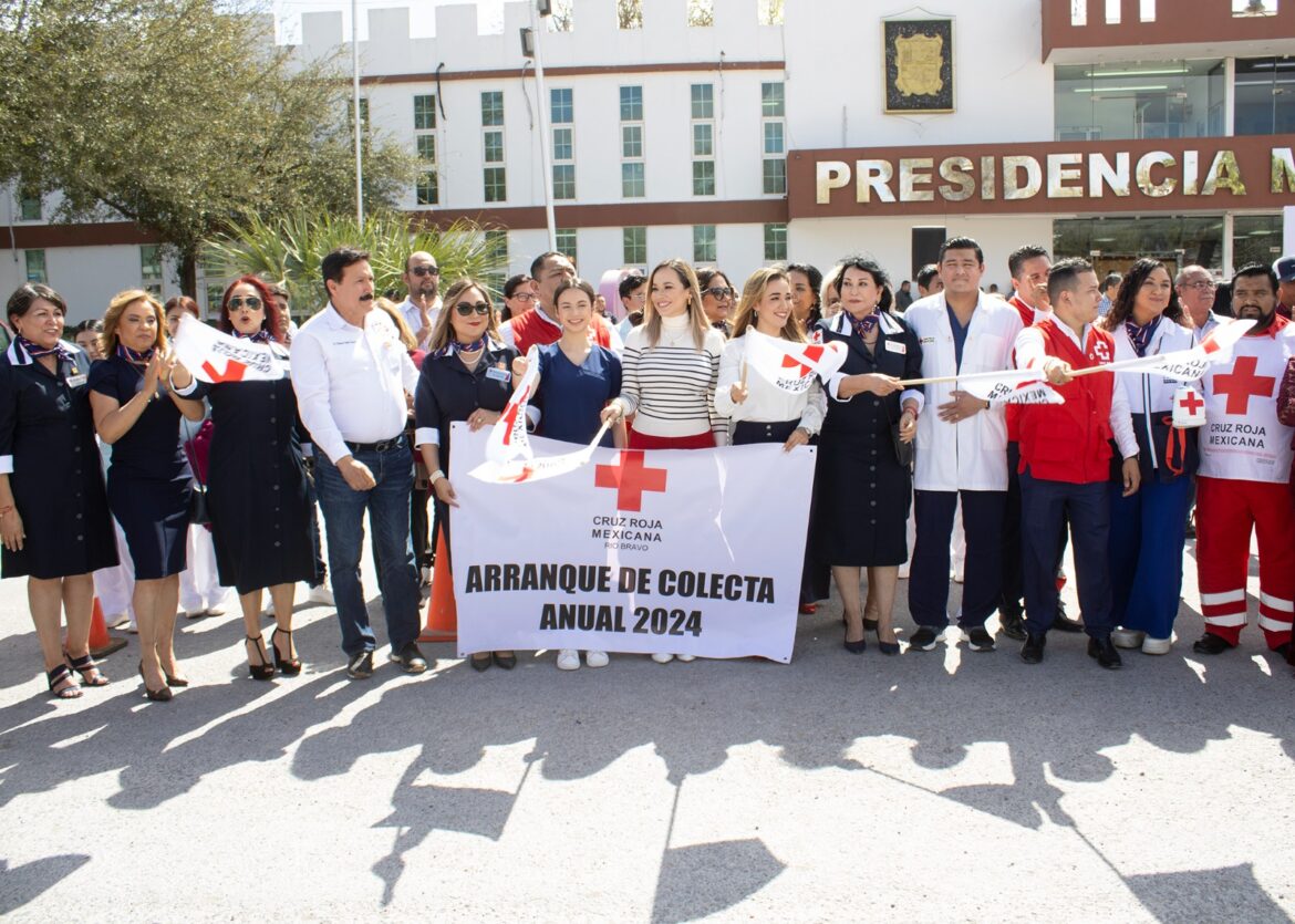 SUMAN VOLUNTADES CRUZ ROJA; MUNICIPIO Y DIF RÍO BRAVO EN ARRANQUE DE COLECTA ANUAL 2024