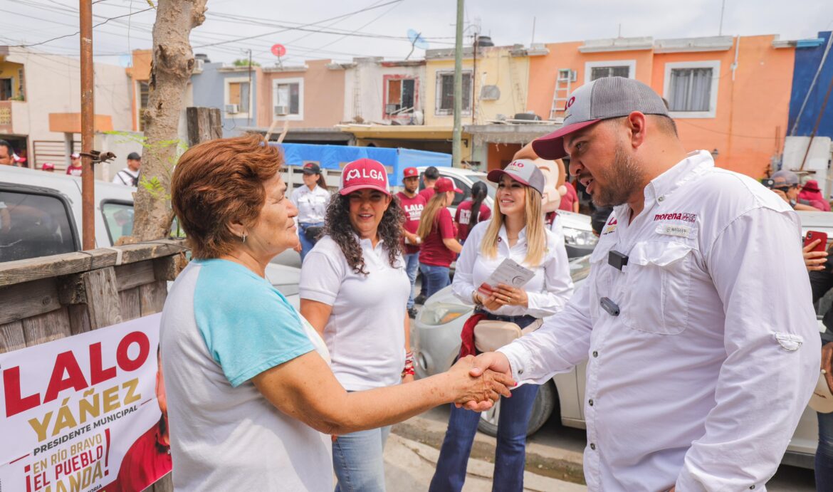 “Solo votando por MORENA podremos sacar adelante a Río Bravo” Piden Lalo Yáñez y Olga Sosa 5 boletas de 5.